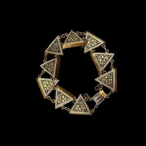 Elegant Gold Triangle Bracelet Vintage